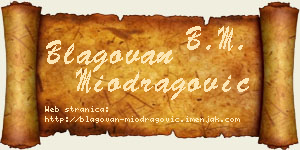 Blagovan Miodragović vizit kartica